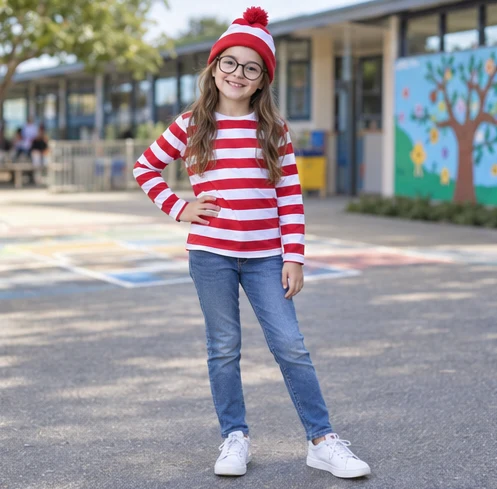 Where’s Waldo? Striped Shirt Outfit