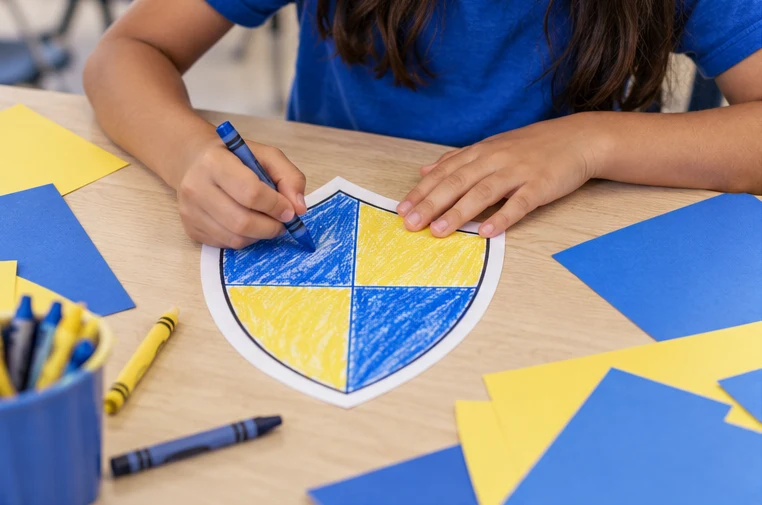 School-Color Shield Badge
