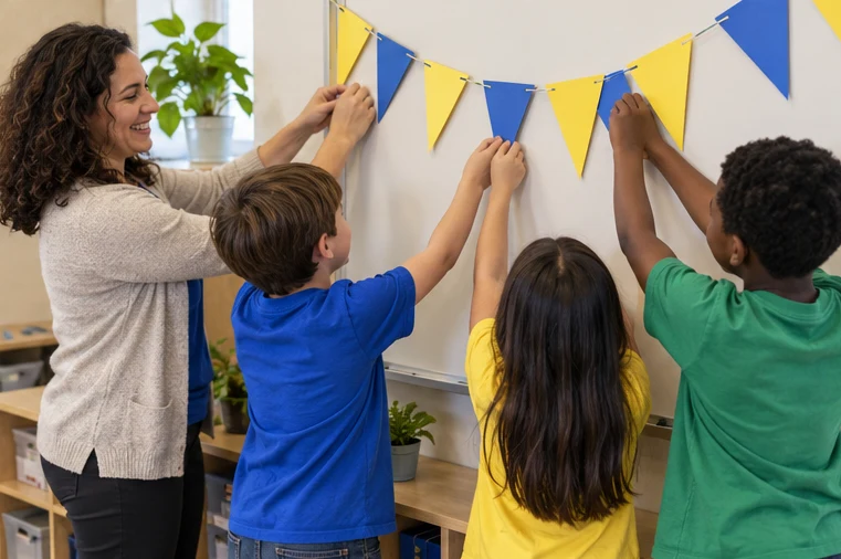 Mini School-Color Pennant