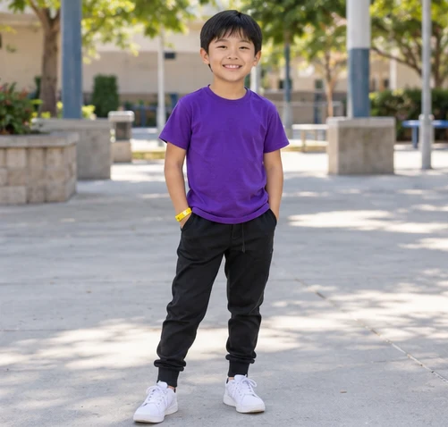 Purple & Gold Color-Day Outfit
