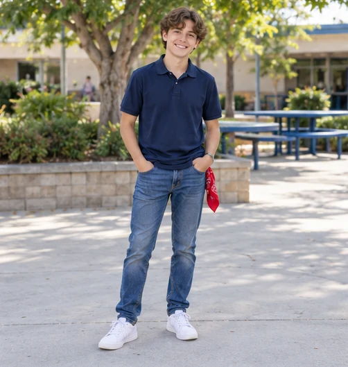 Navy & Red Spirit Outfit for Teens