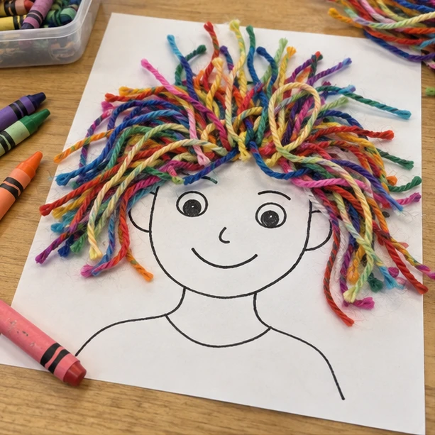 Yarn-Hair Portrait
