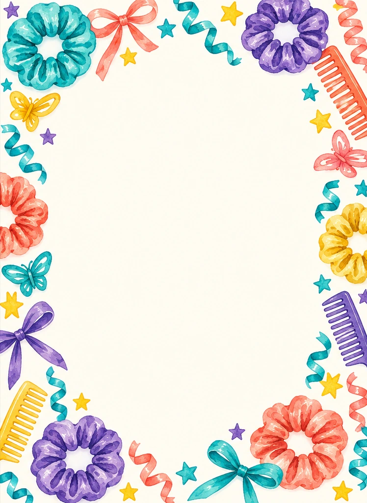 Customizable Crazy Hair Day flyer background