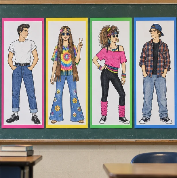Pick-a-Decade Outfit Card