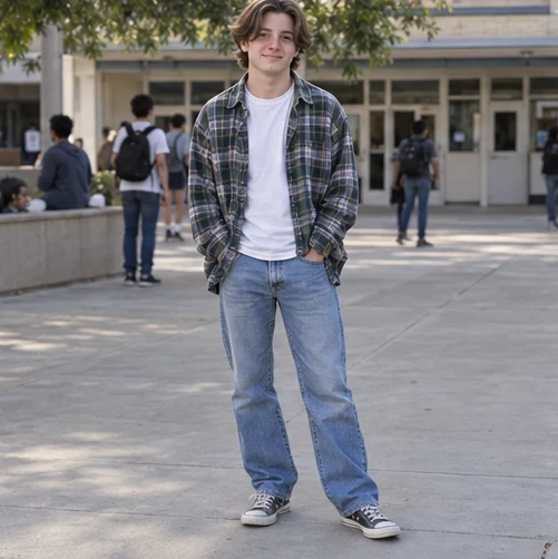 90s Plaid Outfit for Teens