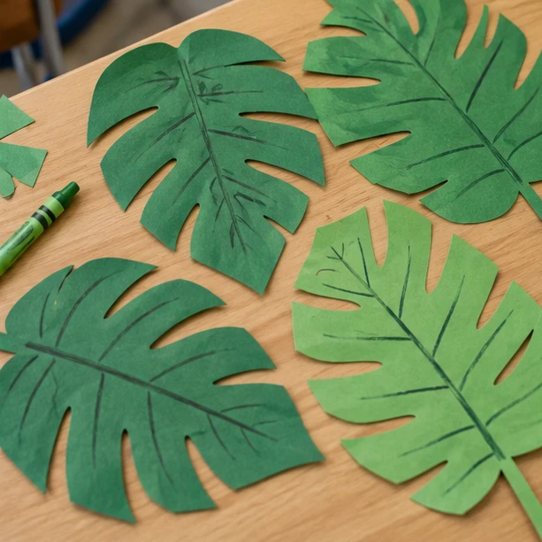 Paper Palm-Leaf Detail
