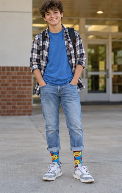 Clashing Layers Outfit for Teens