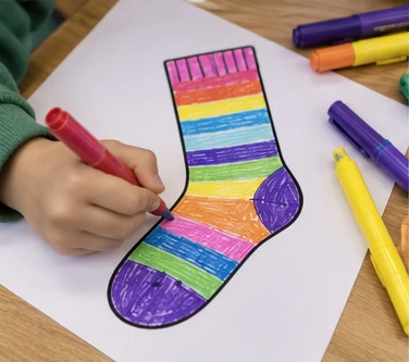 Design a Paper Wacky Sock
