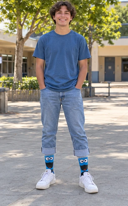 Character Socks Outfit for Teens