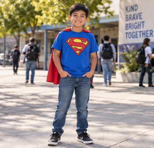 Superman Costume Shirt Outfit