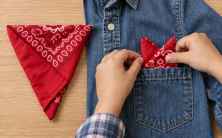 Folded Bandana Pocket Detail