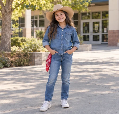 Denim Cowgirl Outfit